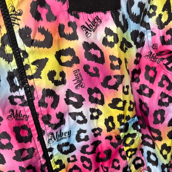 Abbey Dawn x Avril Lavigne Rainbow Leopard Full Zip Bomber x 2000s Scene Y2K - Picture 10 of 11